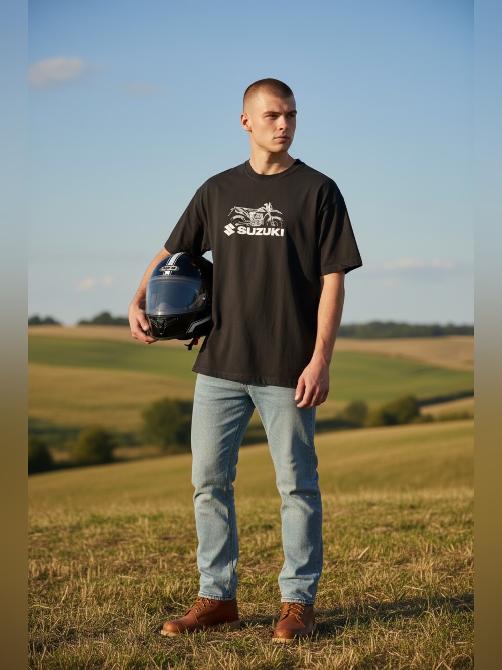 Suzuki dirt bike graphic t-shirt-Size XL